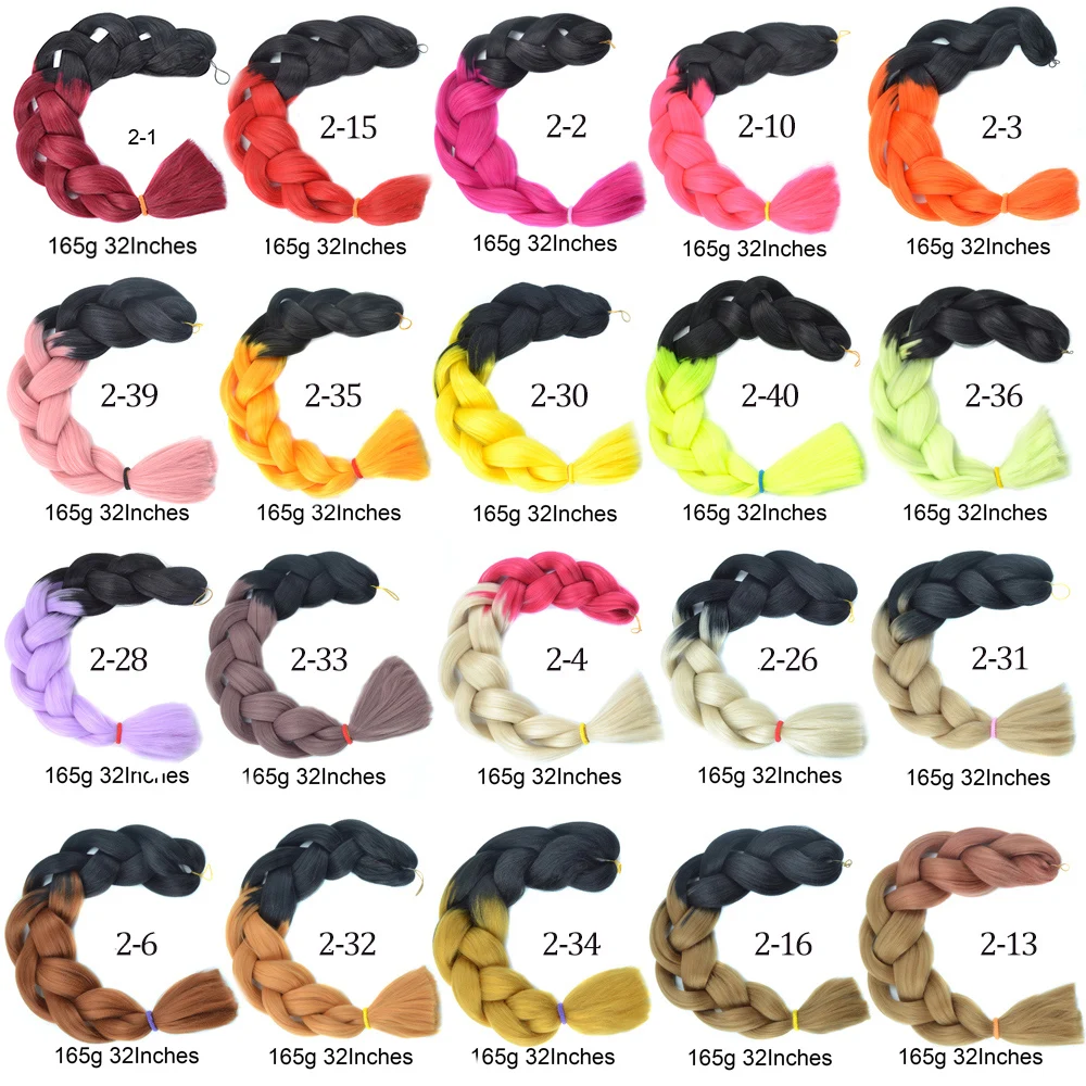 Ez Braid Pre Stretched Hair Attachment For Braids Ombre Color