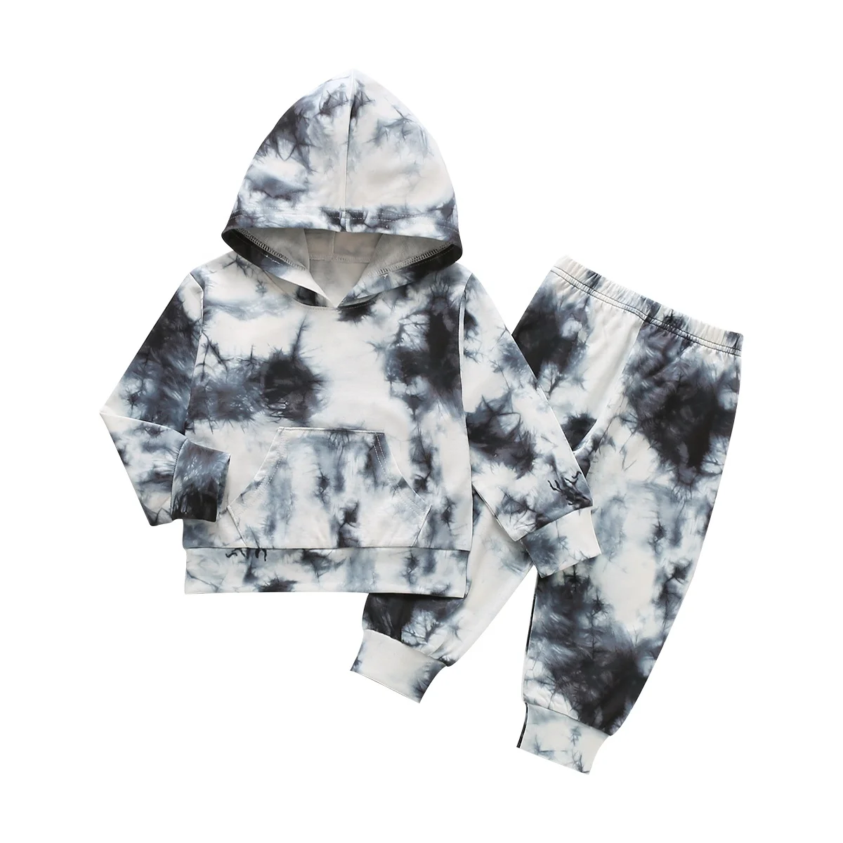 

Customized Wholesale Multicolor Long Sleeve Sweater Fashion Tie-Dye Soft Spandex Fabric Children Hoodies Kids Hoodies Set, Customized color