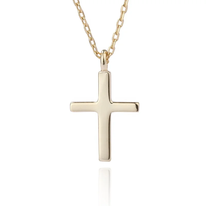 

China factory fashion jewelry White/18K Gold plated Cross Pendant Necklace for women