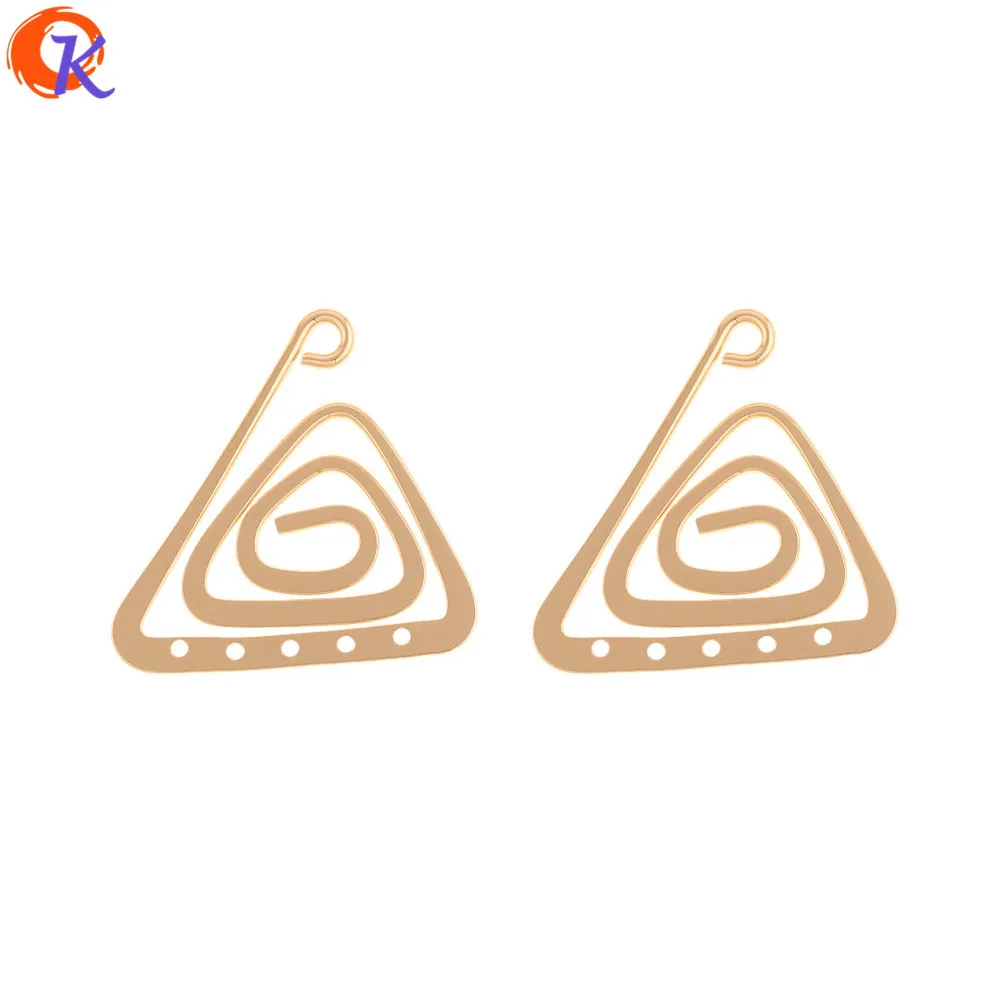 

Cordial Design 50Pcs 23*24MM Jewelry Accessories/DIY Charms Making/Genuine Gold Plating/Spiral Shape/Hand Made/Earring Findings