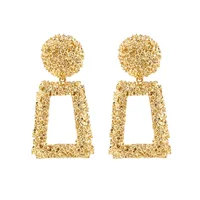 

Qingdao V&R Jewelry Women Big Vintage Earrings for women gold color Geometric statement earring