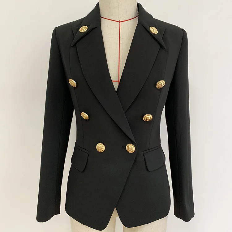

2020 new arrivals wholesale fashion cotton fabric double breasted women blazer suit