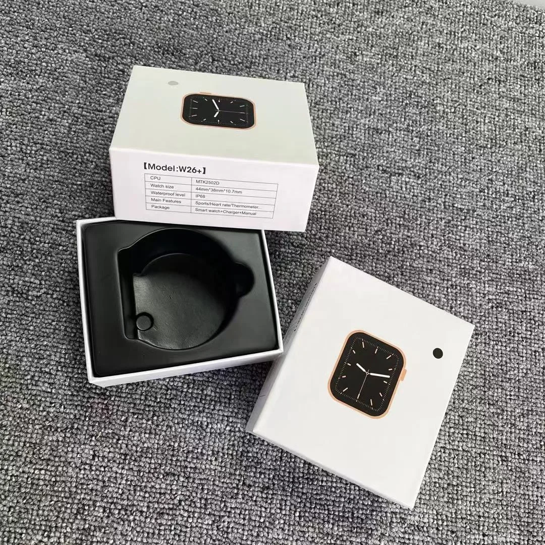 

Series 6 Model 2020 Smart Watch 1.75 Inch Full Touch Screen Reloj Inteligente 44mm Bracelet W26plus w26+ Smartwatch, Black