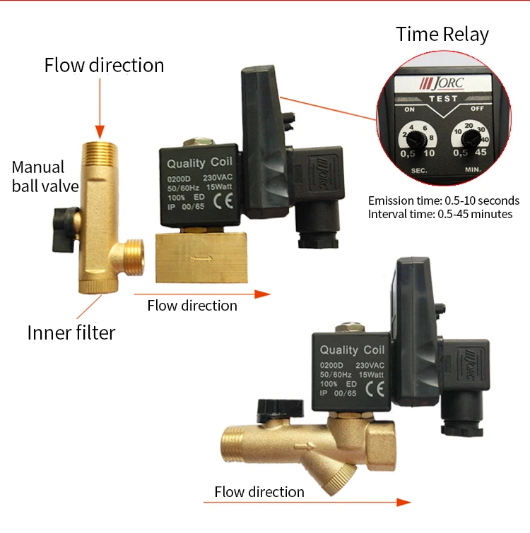 Automatic Electronic Water Drain Valve Screw Air Compressor Spare Parts Timer Condensate