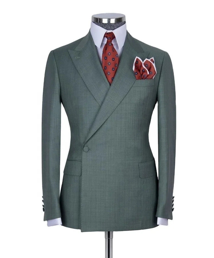 

Latest Design Green Men's Suit 2 Pieces (Jacket+Pant) Regular Fit Formal Tuxedos Man Suit Wedding Suit Sets for men, Custom made