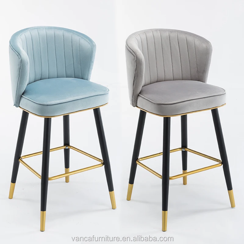 

hot sale bar stool metal frame fabric seat with cheap price for hotel / family, Many colors