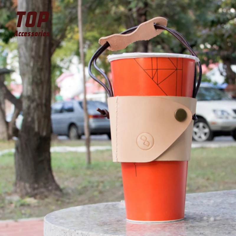 

Hot Sale Customized Pu Leather Hot Coffee and Milk Tea Cup Sleeves