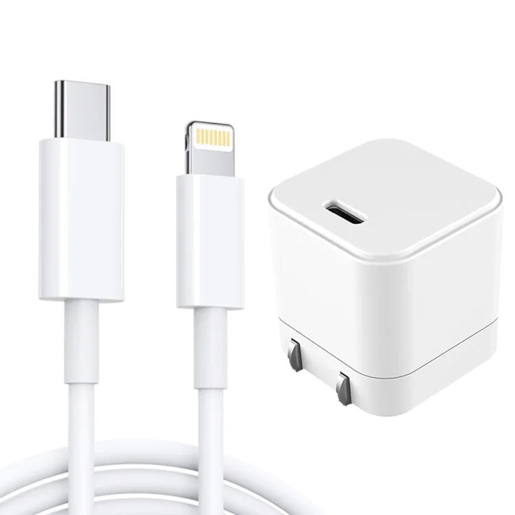 

New Arrivals 20W Mini PD Fast Charge 1M USB-C MFi Cable Bundle Optimized Mobile Phone USB Charger for iPhone 12