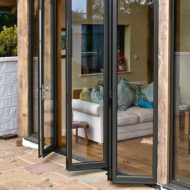 中国供应商门窗, 商业折叠门/手风琴/铝分区商业双折门出售