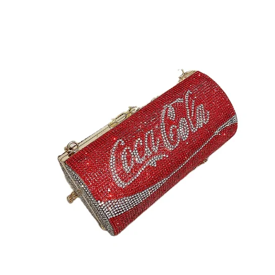 

2021 new women's full diamond cola one Shoulder Messenger Bag