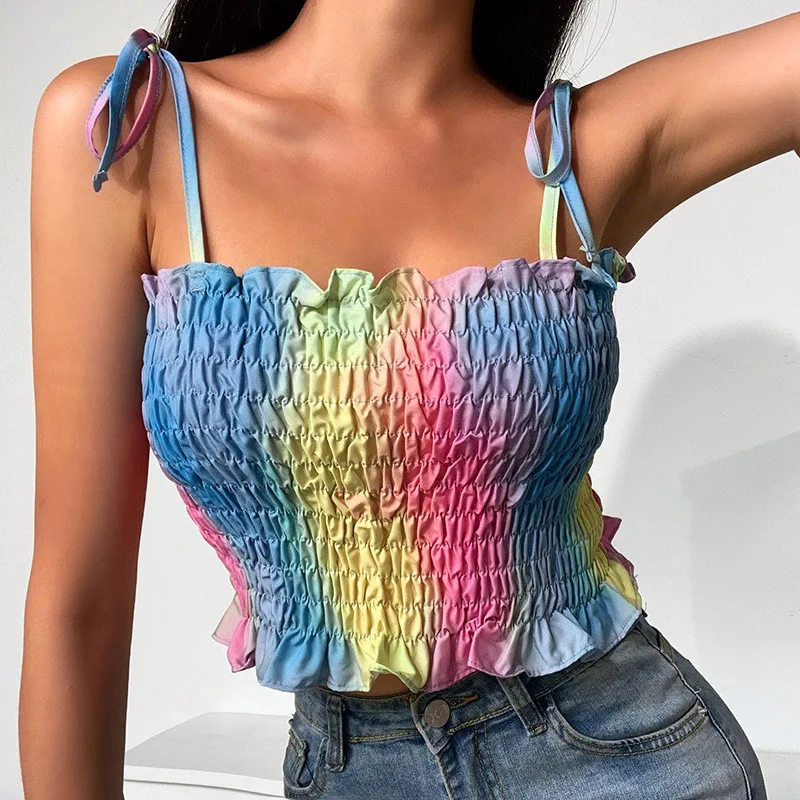 

2021 new arrivals summer collection colorful sexy women fashion crop tops