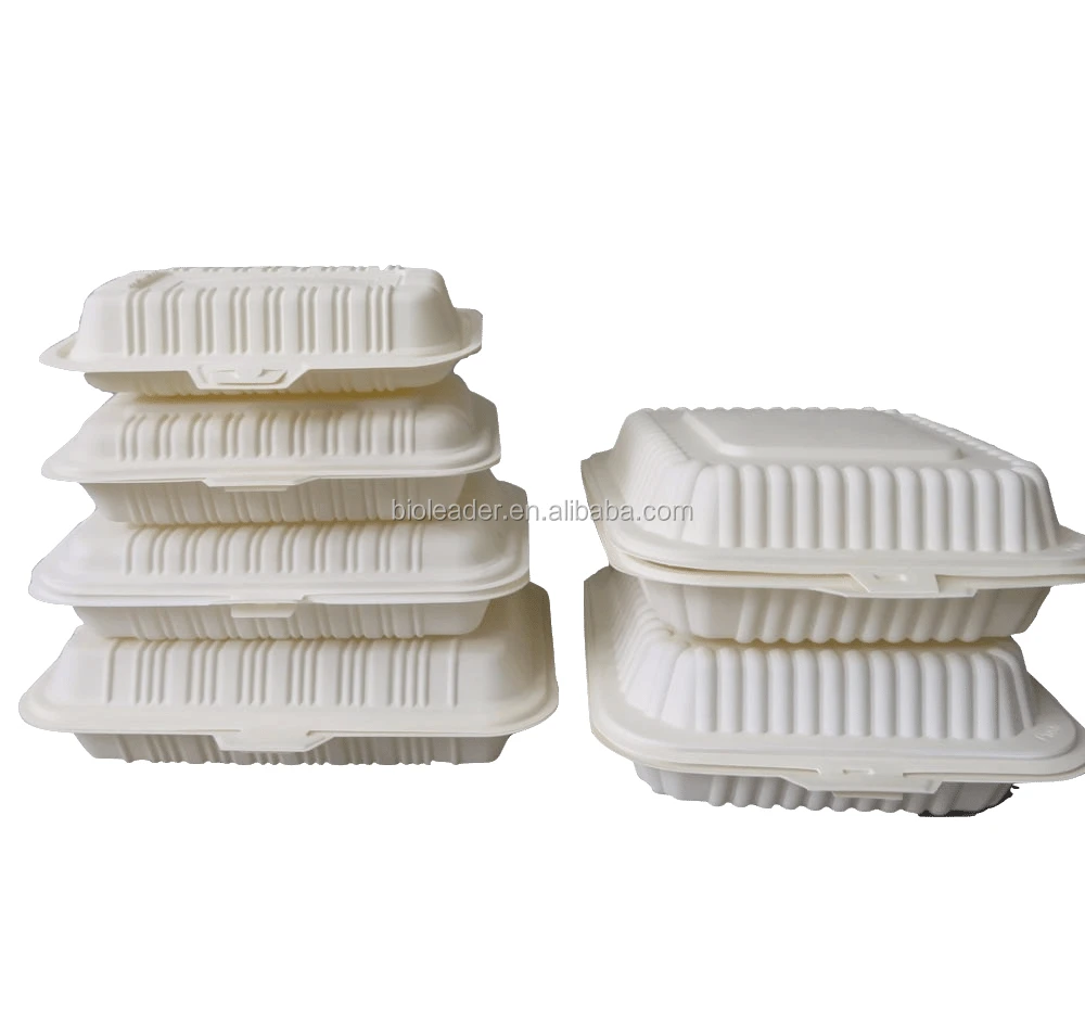 

Biodegradable disposable cornstarch compostable food container