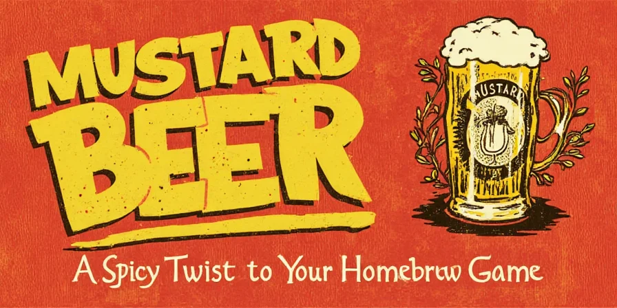 Homemade mustard beer fermenting in a glass carboy