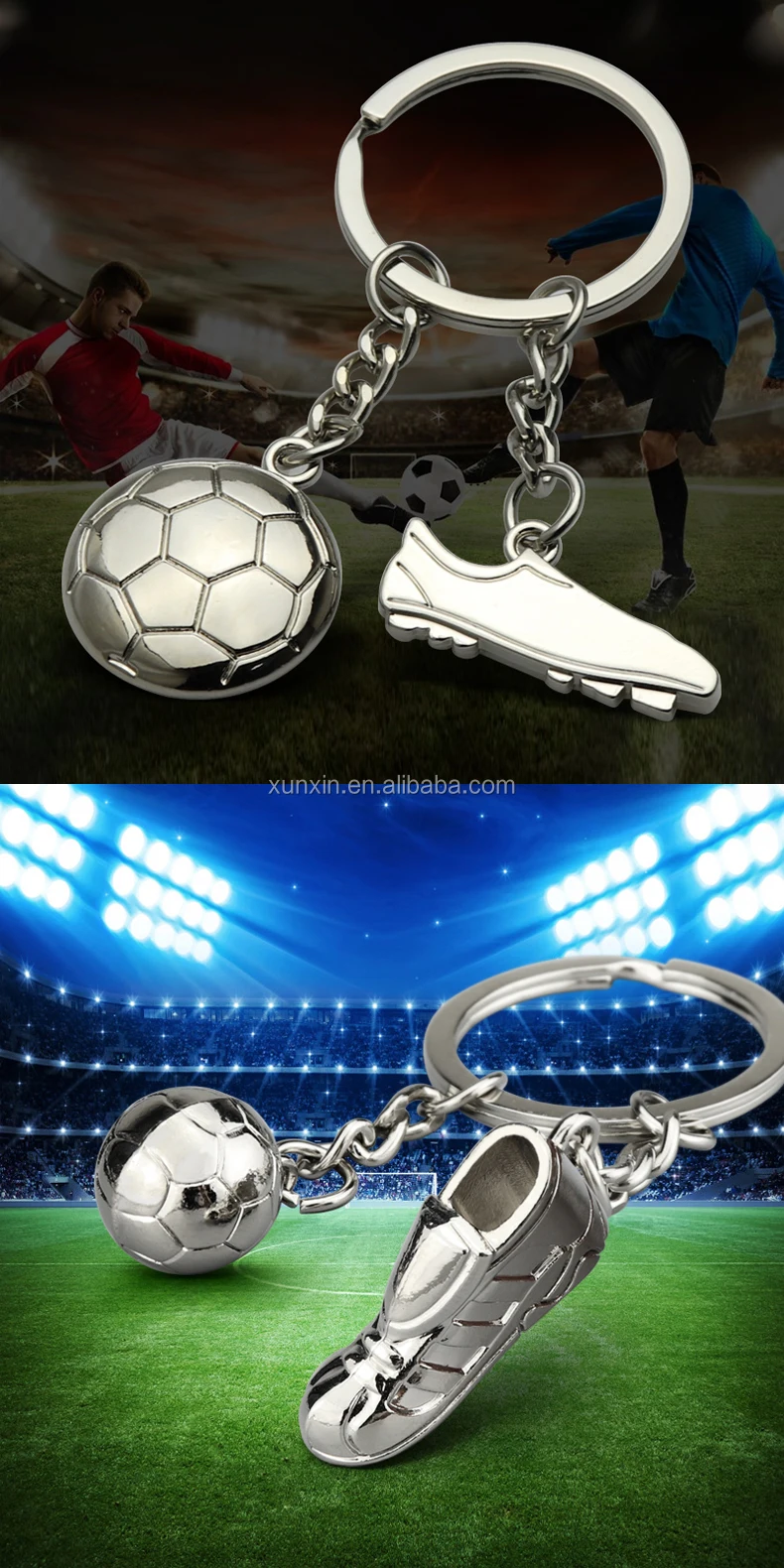 Wholesale Custom Sports Shoes Ball Keychain Soccer Club Promotion Gift