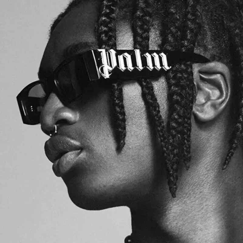 

2022 Custom Metal Logo Fashion Luxury Women Men Punk Rectangle Sun Glasses Small Frame Square Sunglasses
