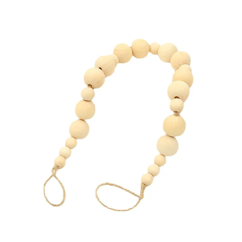

60cm Wood Beads Garland Wooden Bead Curtain Tiebacks for boho decor