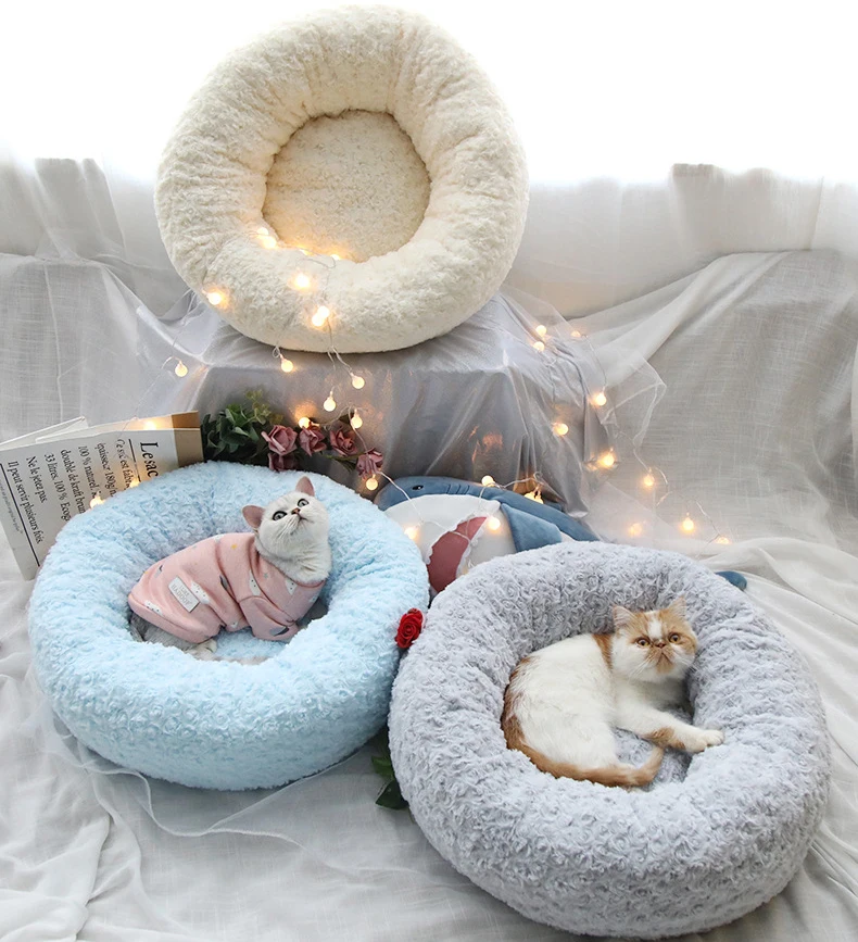 

Winter warming deep sleep and sweet night pet bed soft dog and cat bed