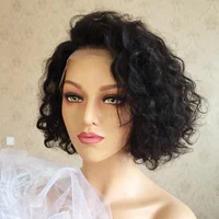 

Highknight Brazilian Pixie Wigs Human Hair Lace Front Wig With Baby Hair