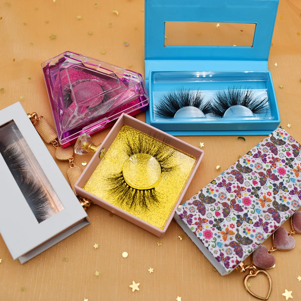 

Professional Wholesale customization Packaging Your Own Logo Eyelashes 3d 25 Mm Mink blue lash boxes, Cusotmer's request