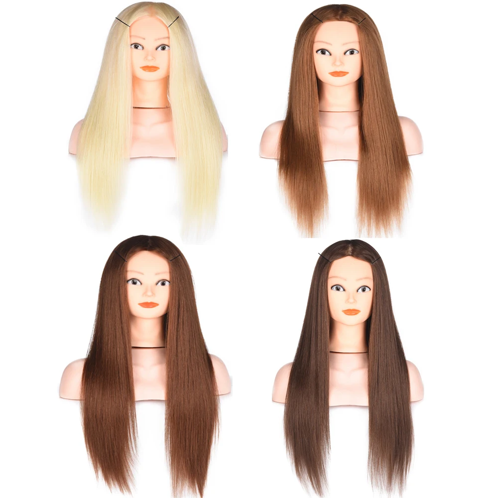 
Long 60cm Training Head 80% Real Human Hair Manikin Head Dummy Mannequin Head Salon for Hair Practice 