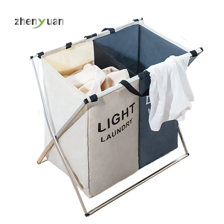 

RTS 1/2/3 Grid Collapsible Dirty Clothes Sorter Storage Organizers Oxford Cheap Laundry Hamper Large Laundry Basket, In stock color