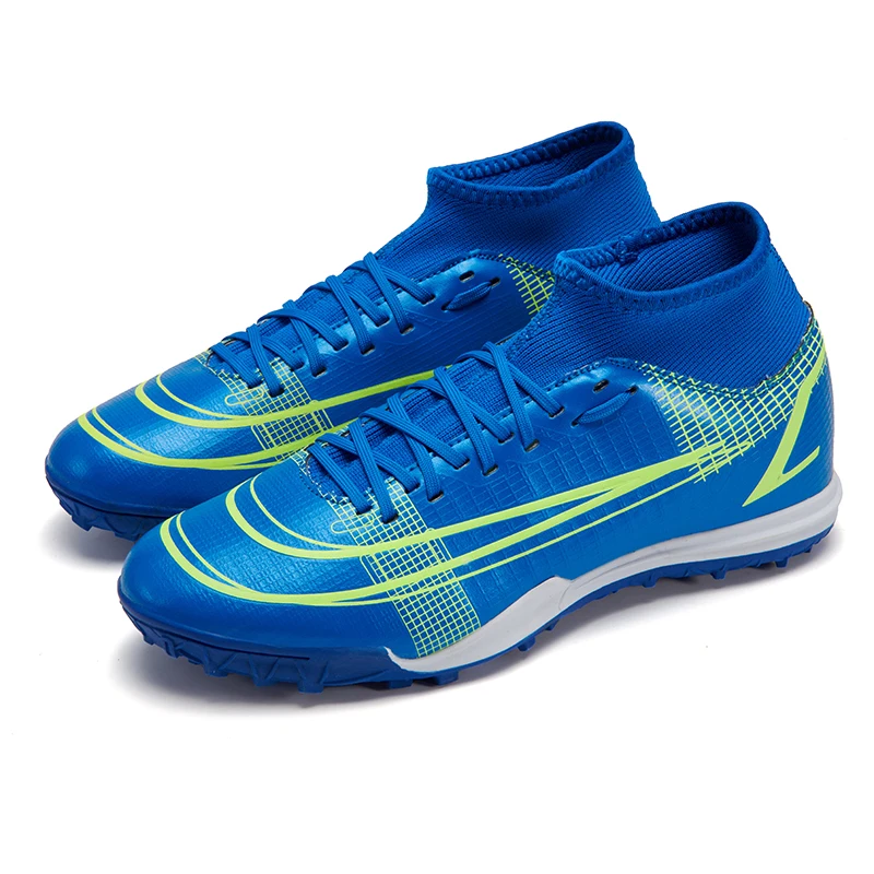

Wholesale Fashion High Quality Cleats Anti Slip Comfortable Soccer Shoes For Men, Black/blue/red