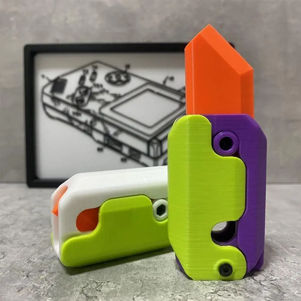

Anxiety Stress Relief Fidget Toys Adults 3D Printing Fidget Knife Toy Gravity Radish Knife Decompression Toy