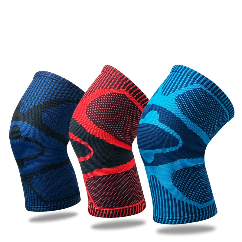 

Custom Elastic Knitted Breathable Knee Protector Brace Knee Compression Sleeve Support For Running, Customized