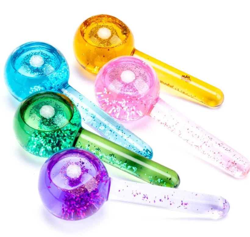 

High Premium Quality Summer Lady Beauty Magic Facial Massage Cooling Ice Globes For Face Commercial Home Use, Blue,pink;customized pantone color