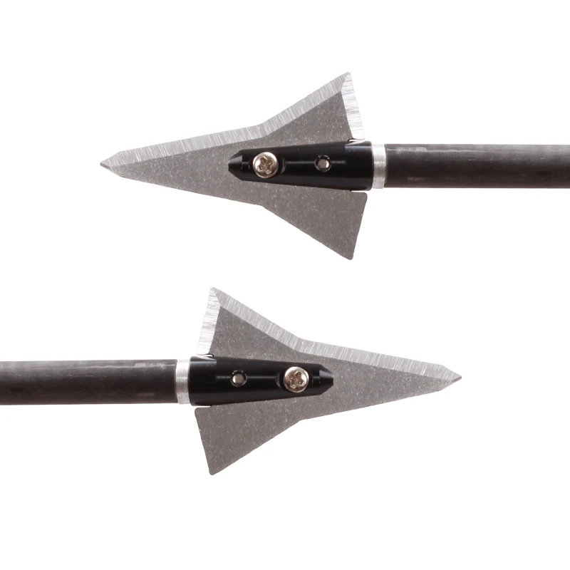 

Stainless Steel Archery Tips Compound Bow and Arrow 6pcs Broadhead with box