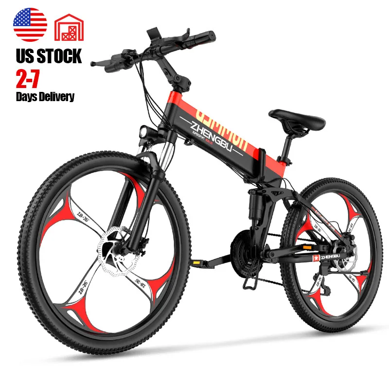 

26 inch aluminum alloy electric bike 30 speed folding 400W 48V 10.4Ah ebike Electric mountain bicycle