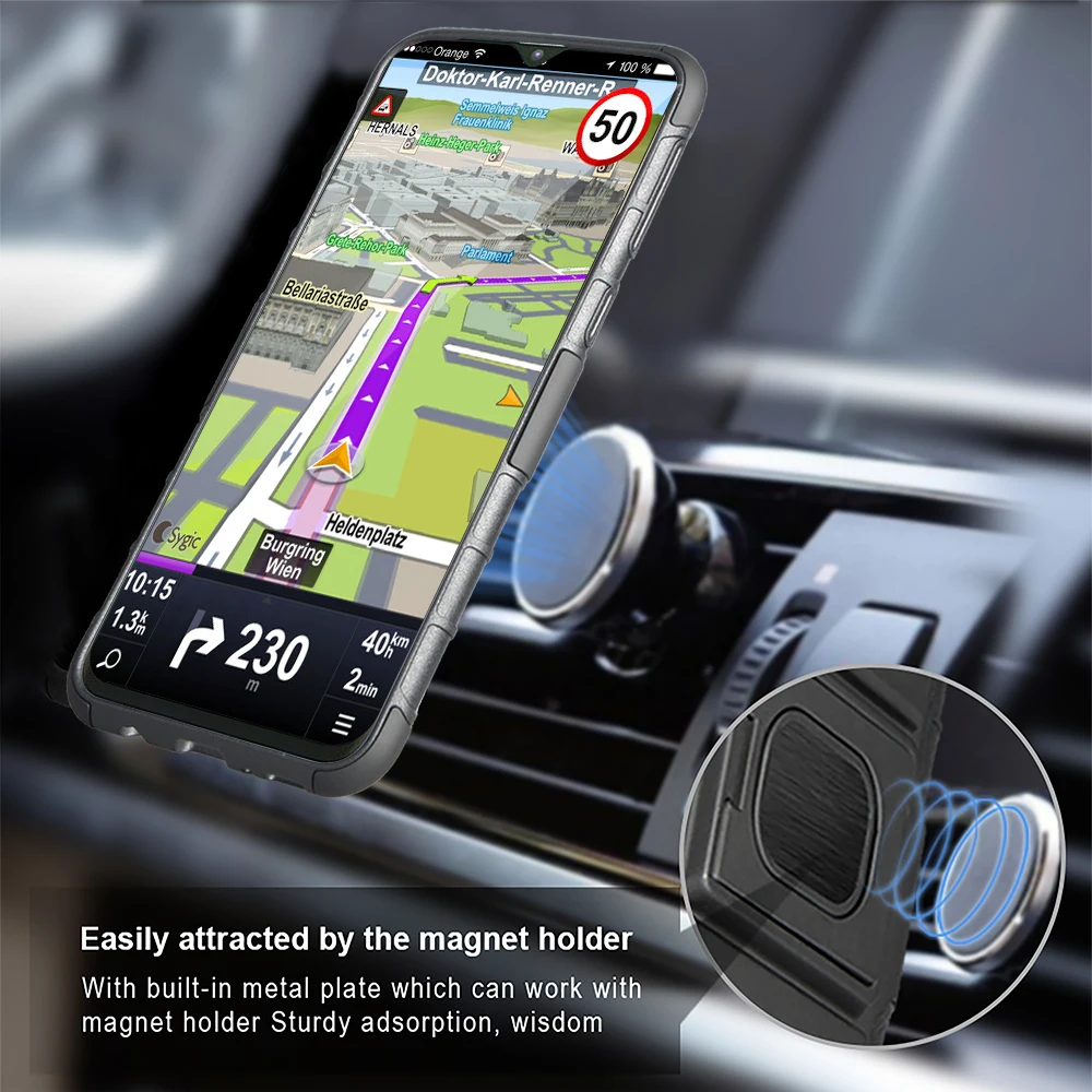 

Heavy duty hard shell belt clip holster used mobile phones for Samsung A10s with built-in kickstand, Gold,black,pink,blue,green