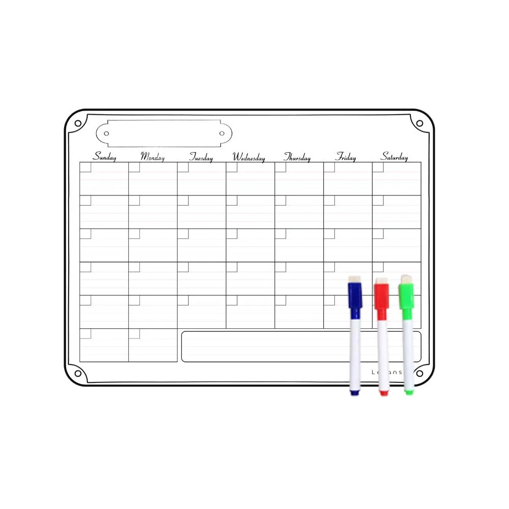 

Paper Fridge Magnets Calendar Photo Frame Magnet Dry Erase OEM Monthly Weekly Planner Refrigerator Custom Magnetic Notepad