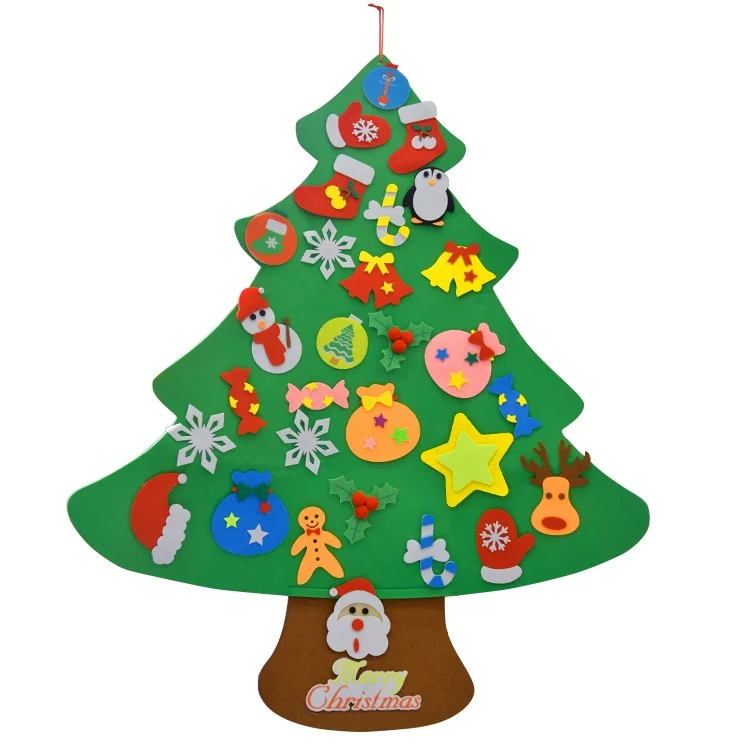 

New product ideas 2024 cheap low price children diy christmas tree felt for christmas decor
