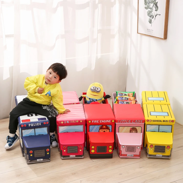 

Kids Toy Chest Carton Collapsible Storage Organizer Box