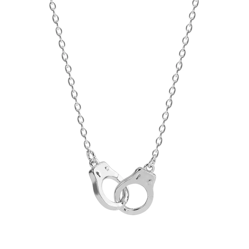 

Wholesale Sterling Silver Choker pendant Handcuff Necklace for Women, White