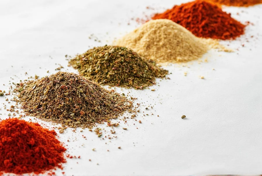 Homemade spice blend in bowl with spoon