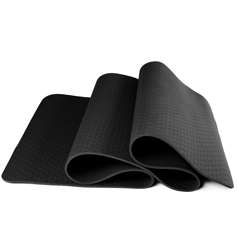 

15mm Tpe Recycle Non Slip High Quality Eco Friendly Premium Yoga Mat, Black/purple/pink/rose/green/blue