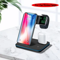 

Wireless charger stand 3 in 1 fast wireless charging station 15W Max for iPhone and Android Phone/2.5W for watch/2W for earphone