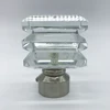 decorative end caps glass knob curtain rod square pole