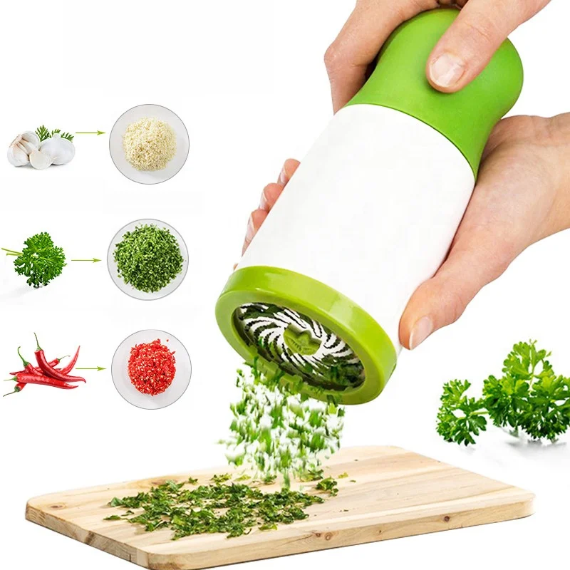 

Manual Herb Grinder Spice Mill Parsley Shredder Chopper Vegetable Coriander Garlic Chili Cutter Kitchen Tools