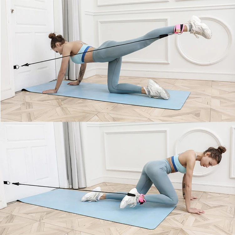 

Ankle Weights Strap Strength Exercise Resistance Band For Cable Machine ,Custom Home Gym Fitness Ankle Protector Strap Band Set, 3 colors for choose