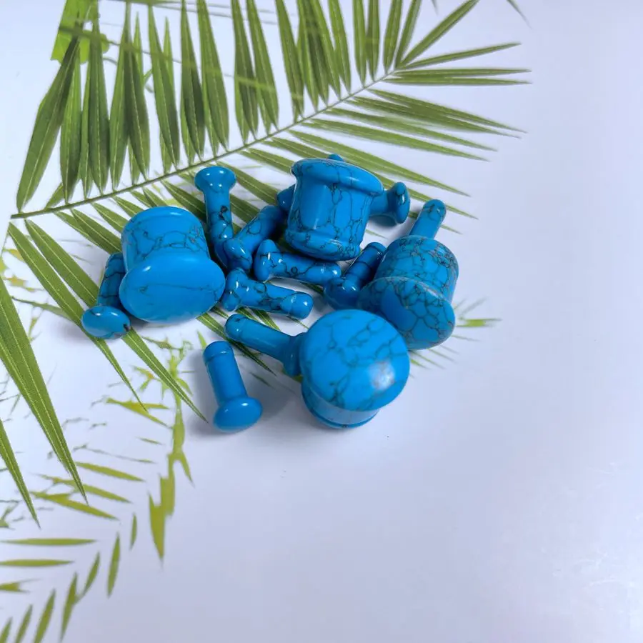 

High Quality Blue Turquoise Single Flared Plug Stone Ear Plug Ear Expander Ear Body Piercing Jewelry