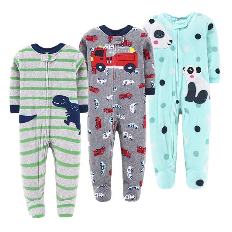 

Baby Clothes Spring And Autumn New Newborn Girls Rompers Unisex Fashion Cute Cartoon Polar Fleece Long Sleeve Jumpsuit For Boys