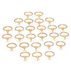 Women Gold Plating Stackable Geometric Heart Ring Custom Name A-Z Initial Letter Ring
