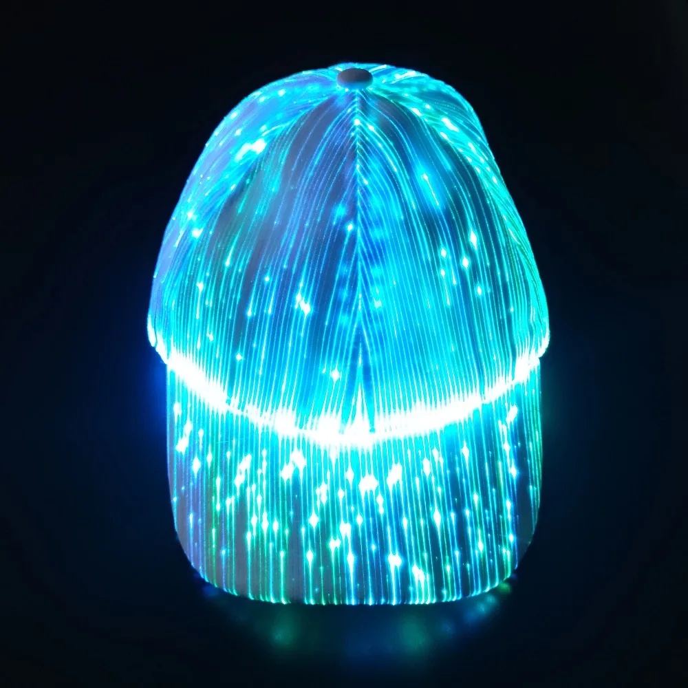 

KEPUAI Fiber Optic Fabric for Luminous LED Hat Fiber Optic Light Wearable Cap with Light Effect