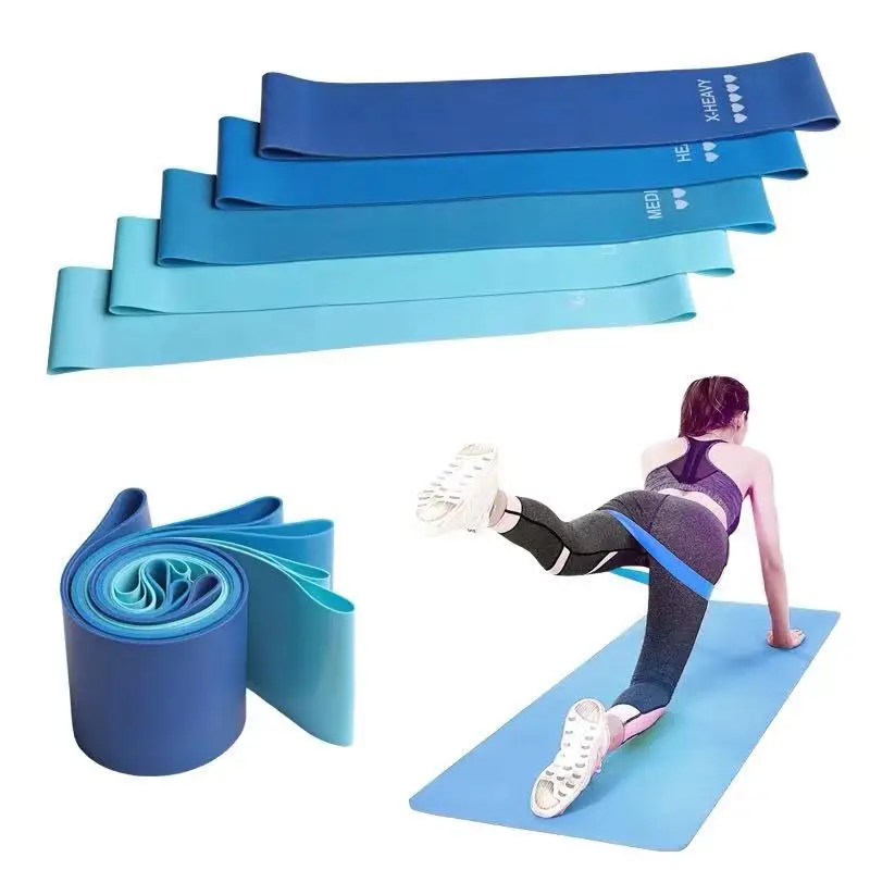 

Flat custom logo stretch elastic fitness hip resistance bands customized for Yoga exercise,mini stepper with resistance bands, Customized color