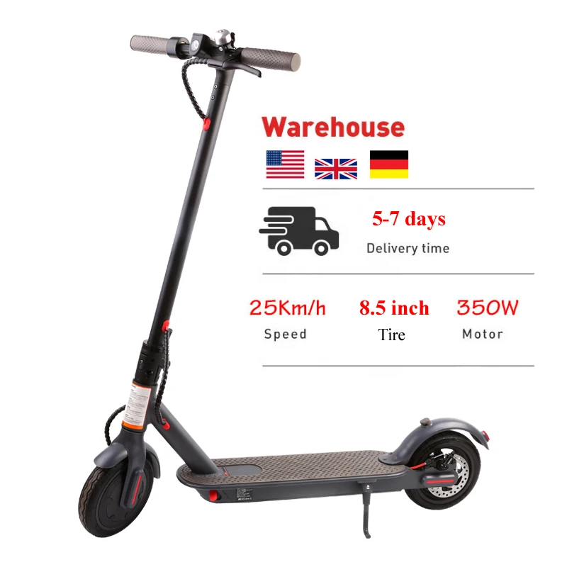 

USA/EU/AU warehouse 36V/7.8Ah 350W Motor Foldable Electric Scooter with 8.5 inch Solid Tires 2 wheels Scooter For Adult
