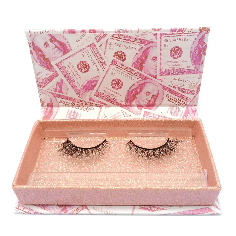 

Custom Packaging Box Handmade Synthetic Eyelashes, Black