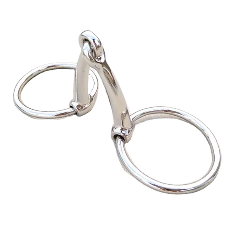 

12.5cm Mouthpiece Nickel Plated Ring Snaffle Bits Jointed Mouth Horse Riding Equipment Loose Ring Snaffle Horse Bit